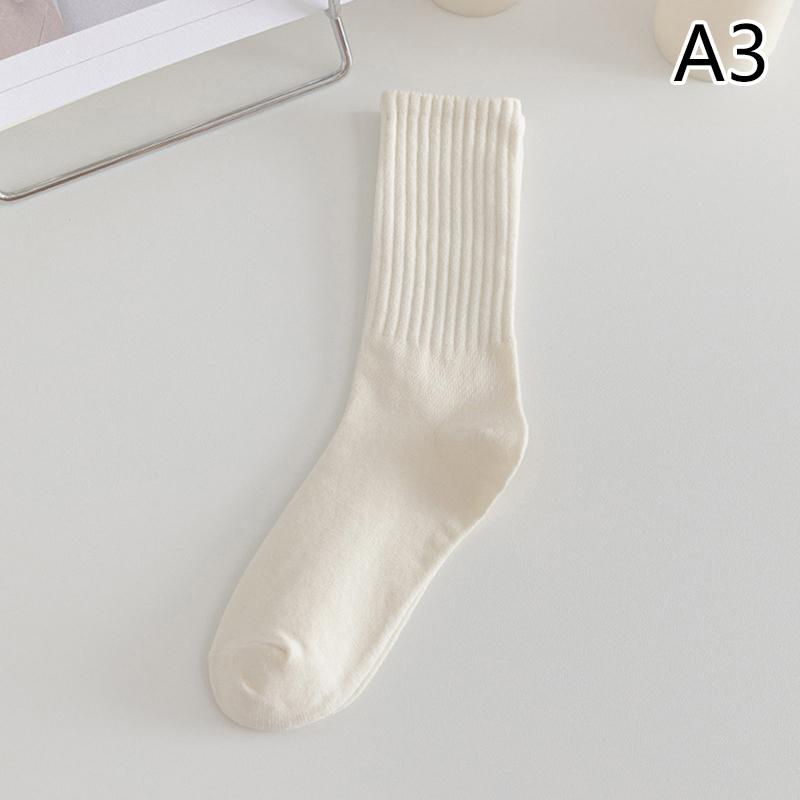 Product Introduction of Black White Women Socks Autumn Winter Middle Tube Sock Korean Japanese Ins Trend Cotton Coffee Retro Designer Socks for Student 17
