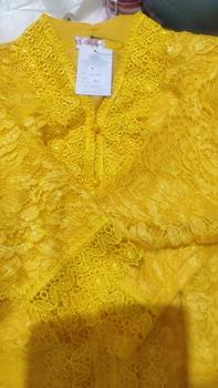 Product Review of Kebaya Brokat Kuning lapis furing kancing hidup from A**l 1