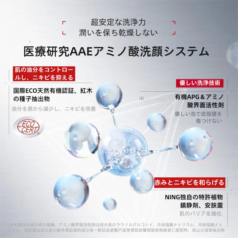 NING399 透明感アップ アミノ酸洗顔料 / 毛穴深層クレンジング