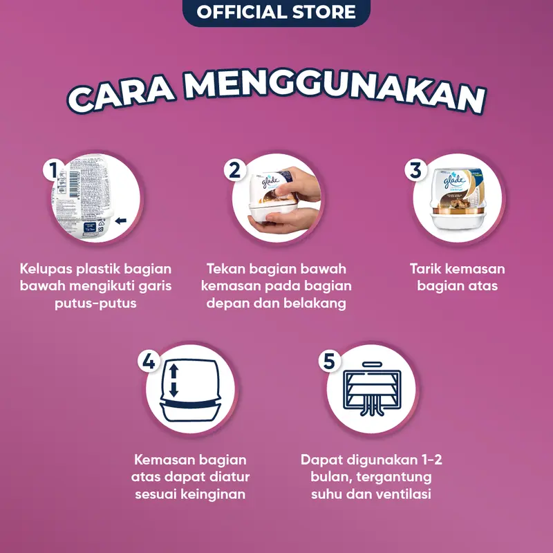 Glade Scented Gel - Pengharum Ruangan (Bundle pack) 6