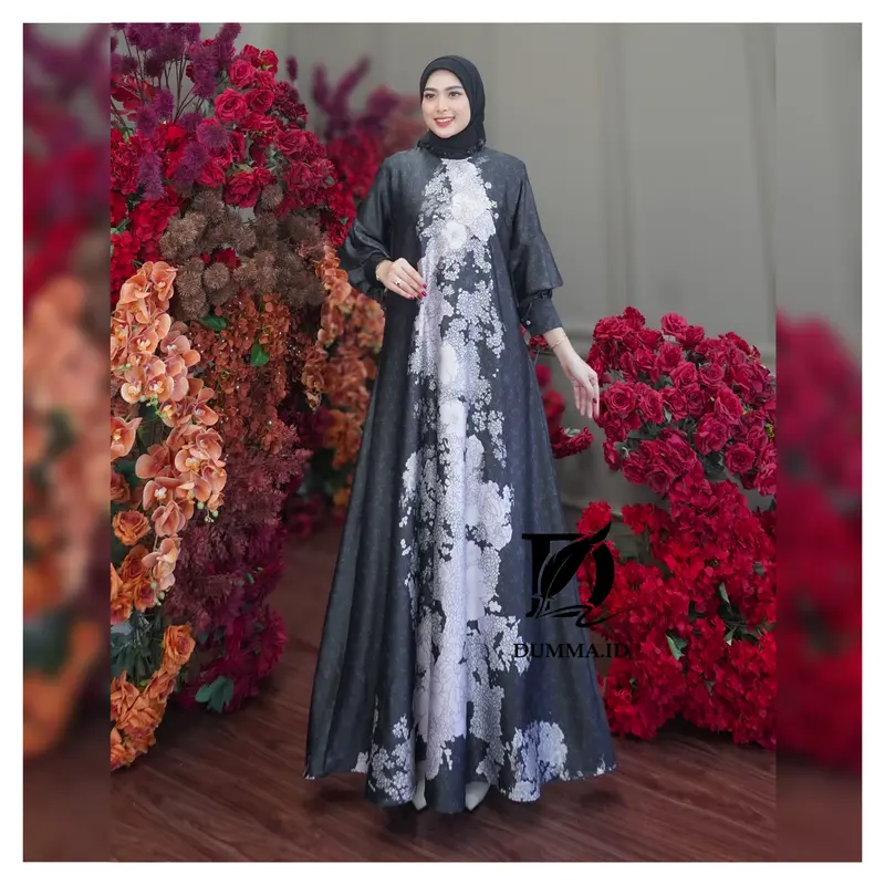 Niseko Auntentik Dress - silk parita Printing by Dumma 5