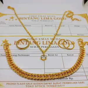 Bestt seller Terlaris Satu Set Perhiasan Wanita Dewasa Brt 3,5gr Bisa Cod Free Surat