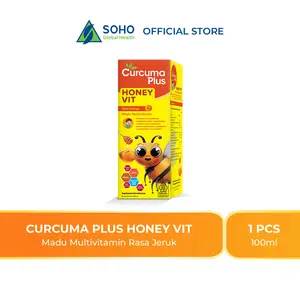 Curcuma Plus Honey Vit - Multivitamin Madu Rasa Jeruk 100ml