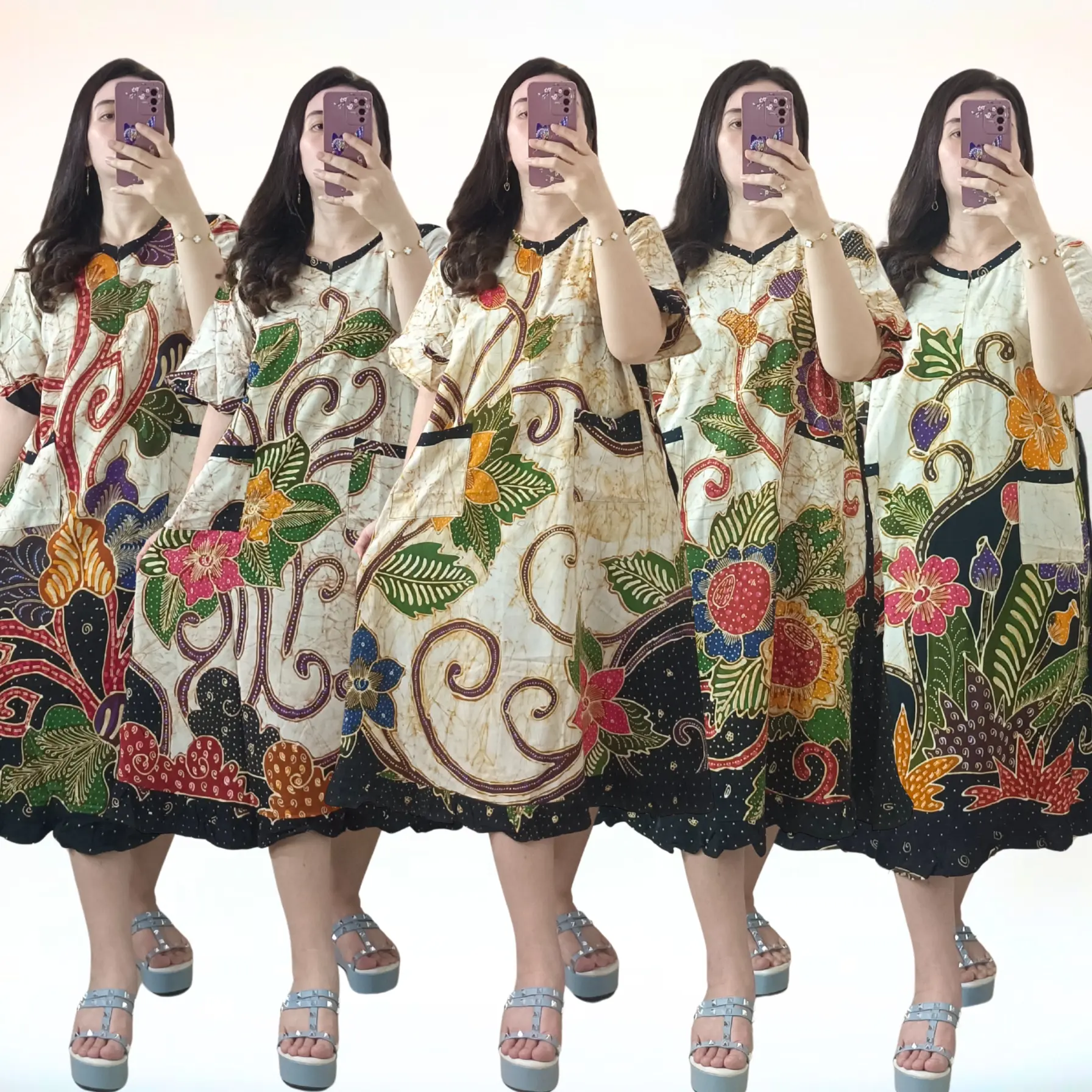 Baju Daster Wanita Kekininan Terbaru Batik Tulis Rayon Premium Dress Pendek Busui Ibu Menyusui Bumil Kain Nyaman Motif - Eskawe Batik
