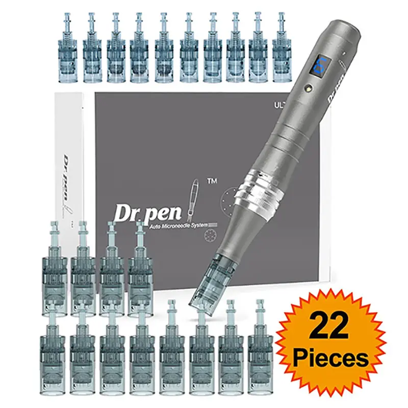 Wireless Dr Pen M8 Microneedle Derma Pen with 22Pcs Needle Cartidges Skin Whitening Therapy Dermapen