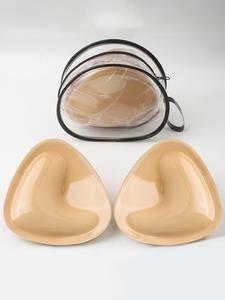 Almohadillas para el brasier autoadhesivas reutilizables, estilo bikini invisibles, empaque de bolsa transparente impermeable, espesor moderado, uso veraniego