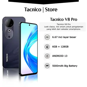 Tacnico V8 Pro | Kamera 16MP+13MP | RAM 6GB | ROM 128GB | Android 12 | 4G | Baterai Awet