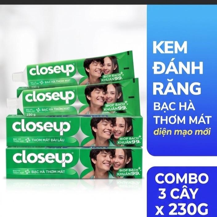 Combo 3 Cây Kem Đánh Răng Closeup Bạc Hà