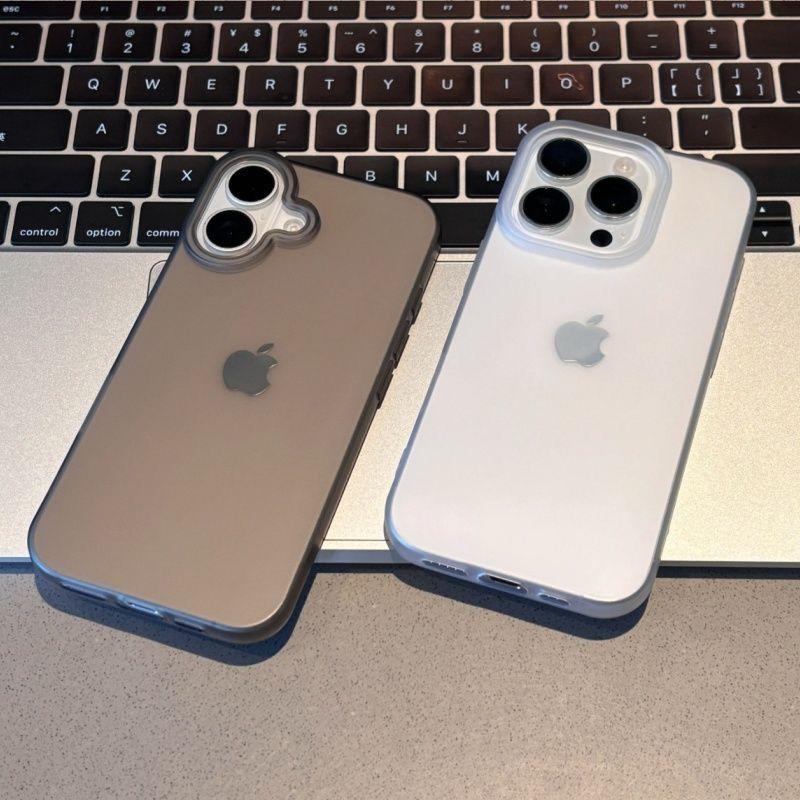 ins cao cấp mài lỗ lớn cho Apple 17promax mài vỏ điện thoại 16/15/14 màu tinh khiết 13 / 12 thủy triều