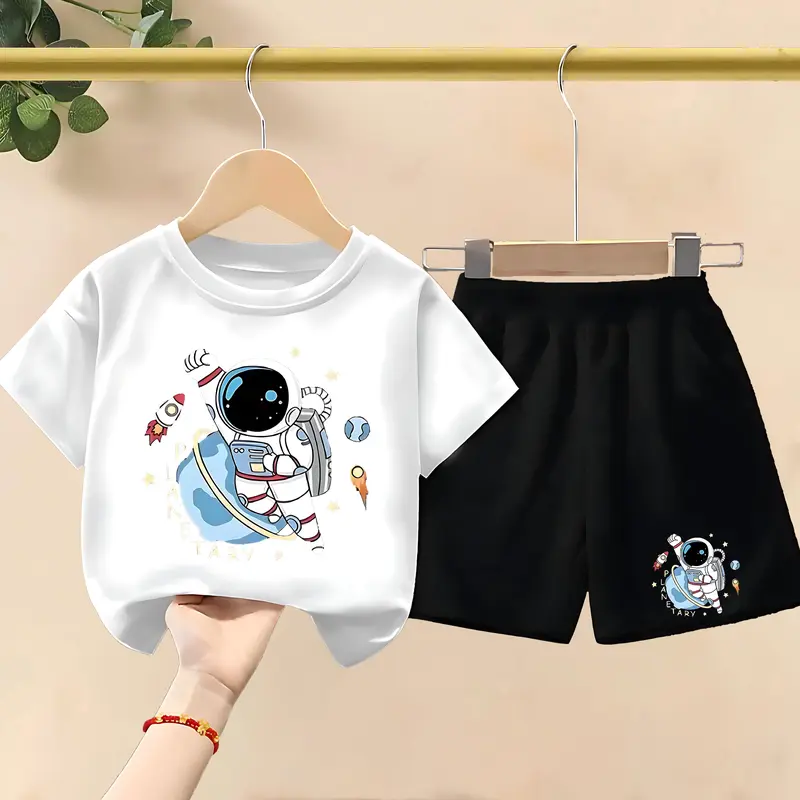 Setelan Baju Dan Celana Anak-Anak Astronot Planetary Untuk Usia 1-10 Tahun - Setelan Anak Laki-Laki 5