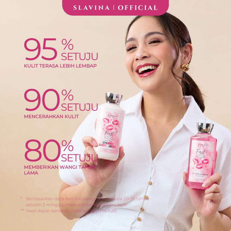 SLAVINA Organic Rice Body Scrub First Kiss | scrub badan untuk menghilangkan bekas luka 5