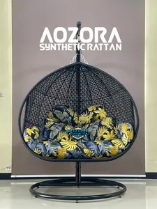 PEAR JUMBO 1 TIANG Ayunan Gantung Rotan Sintetis Pear Jumbo Single ( 1 Tiang ) Kapasitas 2 Orang Furniture