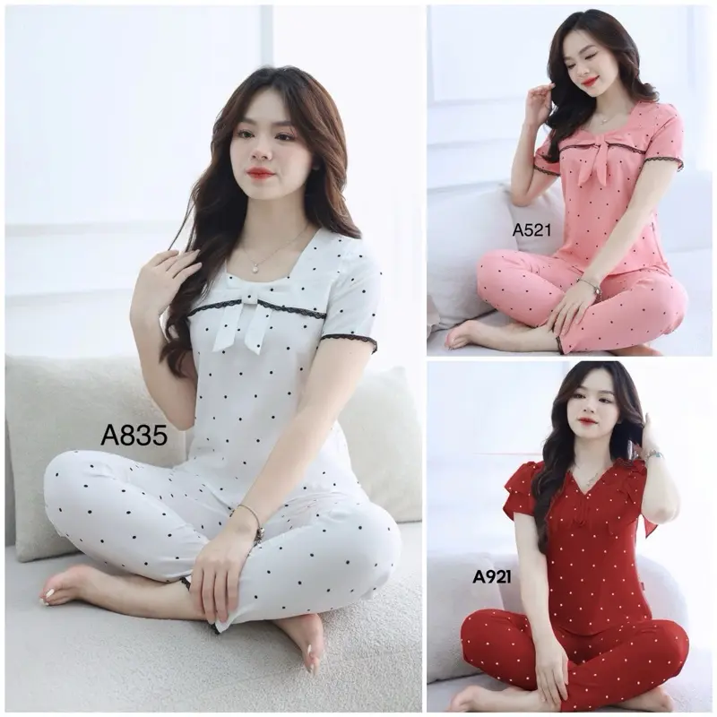 Bộ đồ mặc nhà cánh tiên xinh xắn, chất lụa hàn mặc 4 mùa 1