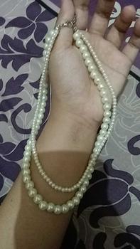 Product Review of Kalung mutiara wanita double choker korean style from s**🦋 0
