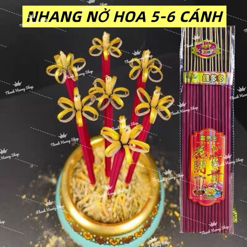 (18 cây) Nhang nở hoa phú quý 6 cánh 4 tấc giá sỉ TOP