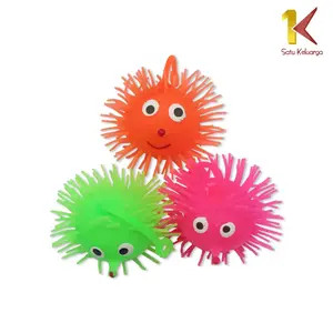 [COD] SK M289 Mainan Anak Ubur Bola Lampu Yoyo Karet Warna Warni Duri Anti Stres Beraneka warna