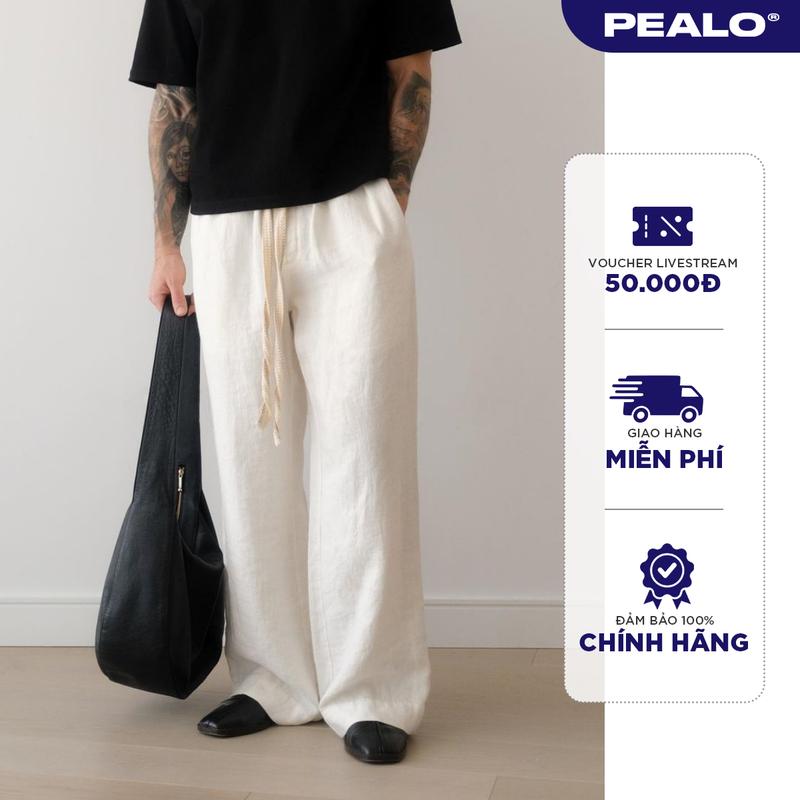 Quần suông ống rộng nam nữ PEALO Pants chất liệu linen thời trang cao cấp Menswear