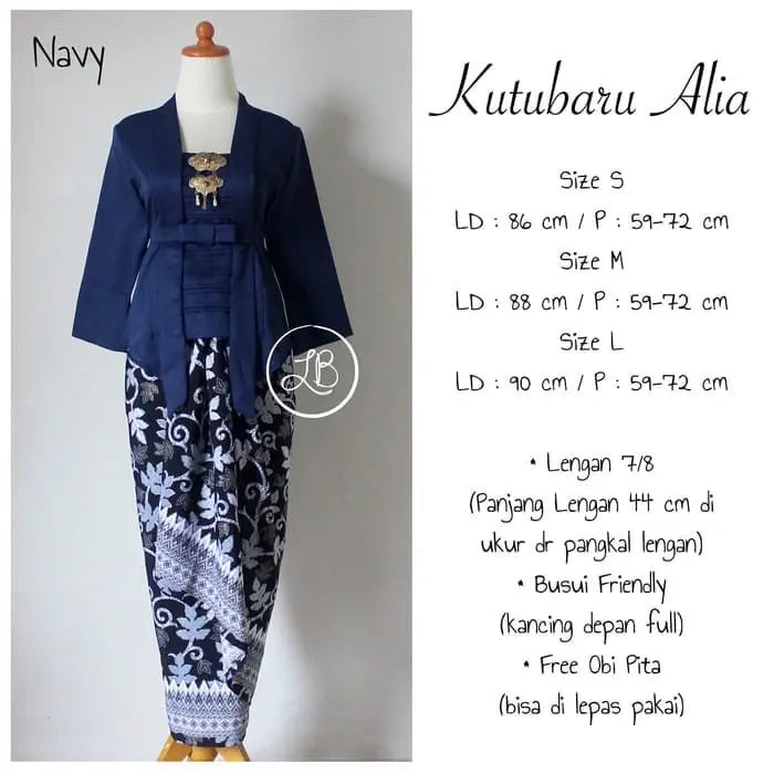 Setelan Kebaya Kutubaru Pita / Kebaya Modern Floy 8