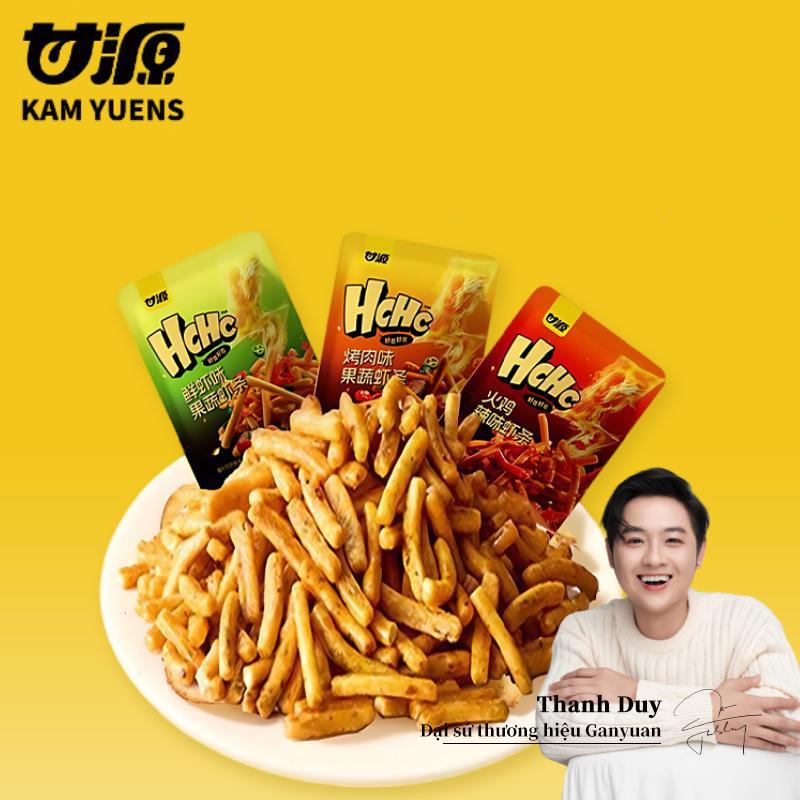  【giống sao Thanh Duy dùng Ganyuan 250g-1000g đồ ăn vặt bim bim que đậu hà lan cay tăm cay tôm que rau củ vị tôm tươi vị thịt nướng vị gà tây cay đồ ăn vặt văn phòng food snacks 