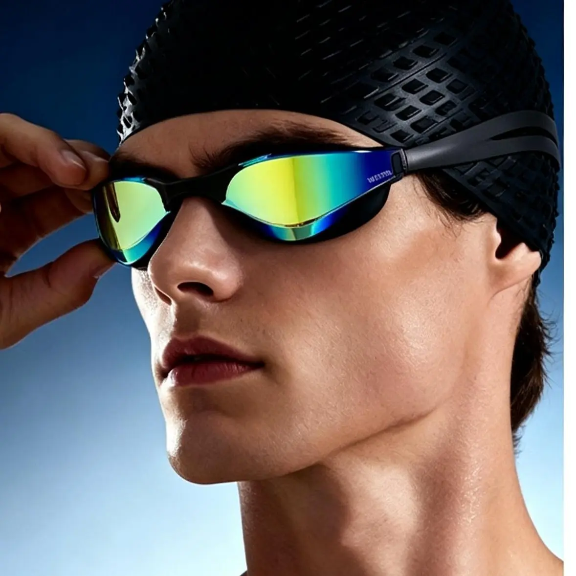 Mounsea Kaca Mata Renang Professional Adult Racing Goggles - Waterproof, Anti-fog, High-Definition Swimming Supplies