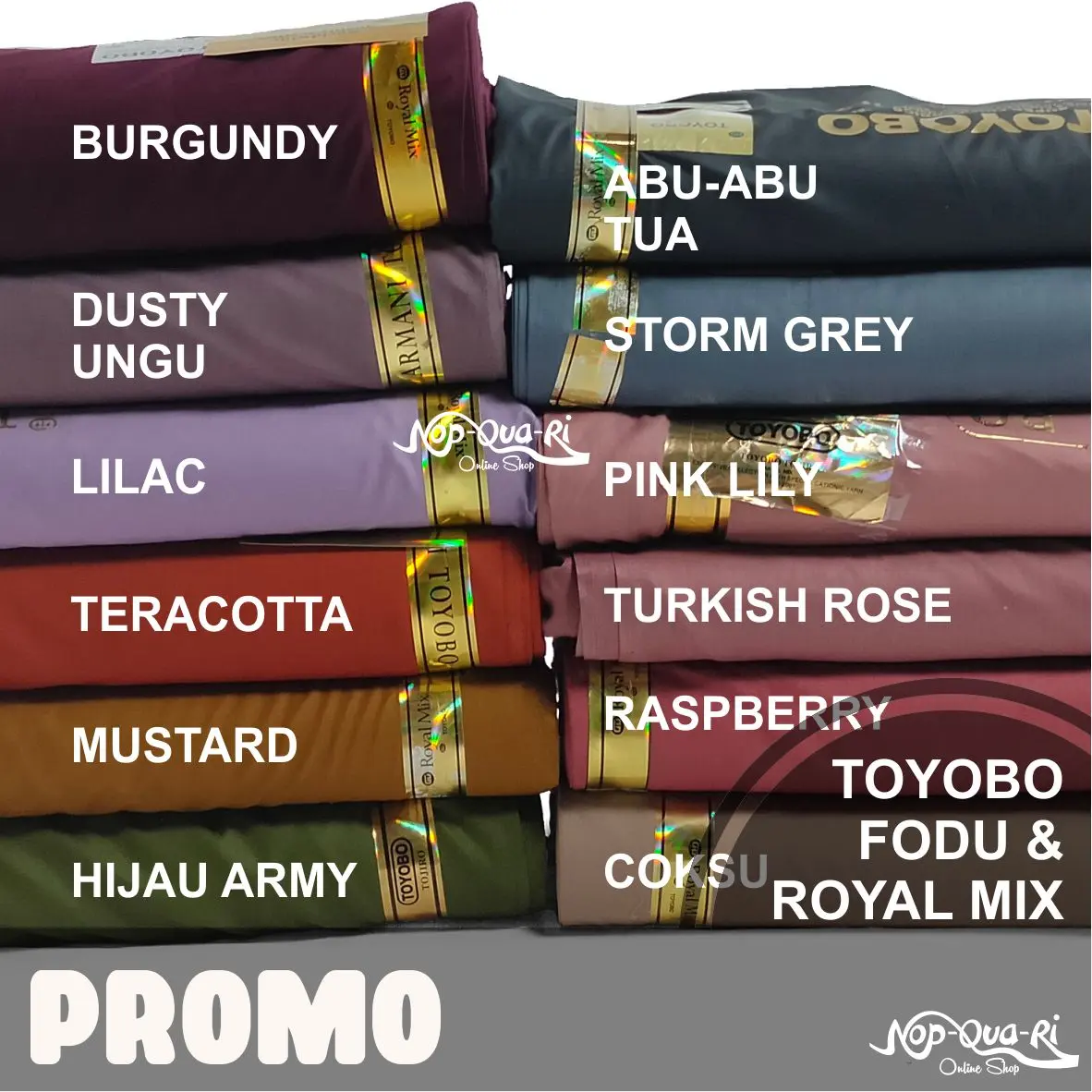 Kain Premium Katun cottonToyobo Fodu Royal Mix Deluxe #1 - Per 0,5m Panjang Bahan Baju Kemeja bahan gamis adem jatuh