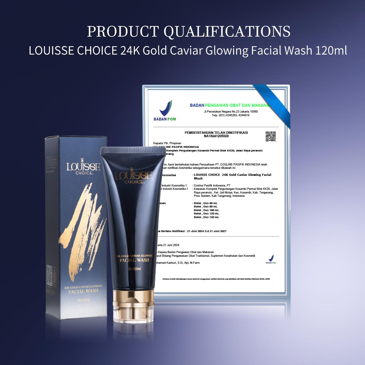 [LIVE]Louisse Choice 24K GOLD CAVIAR GLOWING FACIAL WASH 120ml