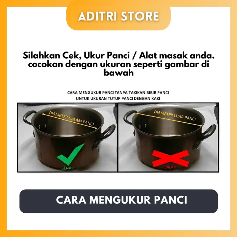 Tutup Panci Kaca Ukuran 15 - 27 | Tutup Kaca Multifungsi | Tutup Panci Serbaguna Dapur 3