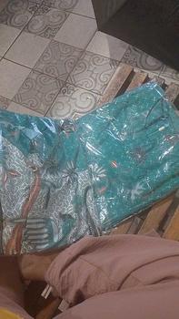 Product Review of Baju Batik Couple Lengan Pendek Terbaru Motif Kopri Biru Pasangan Dewasa - Wanita Katun Dress Sarimbit from R**y 1