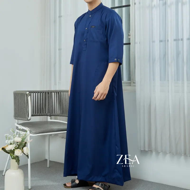 Jubah Ammar Jubah Pria Gamis Pria Lengan 3/4 | Jubah Slim fit Dewasa | Gamis Ammar by Zeaarabic Muslim Toyobo Katun 1