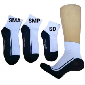 promo 6 dan 3 pasang pasang kaos kaki  SD SMP DAN SMA PUTIH TELAPAK HITAM sport 3/4 bahan tebal nyaman ketika di pakai