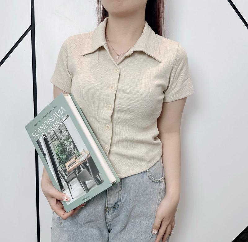 Annora Top I Atasan Knit Wanita Berkerah Lengan Pendek 2