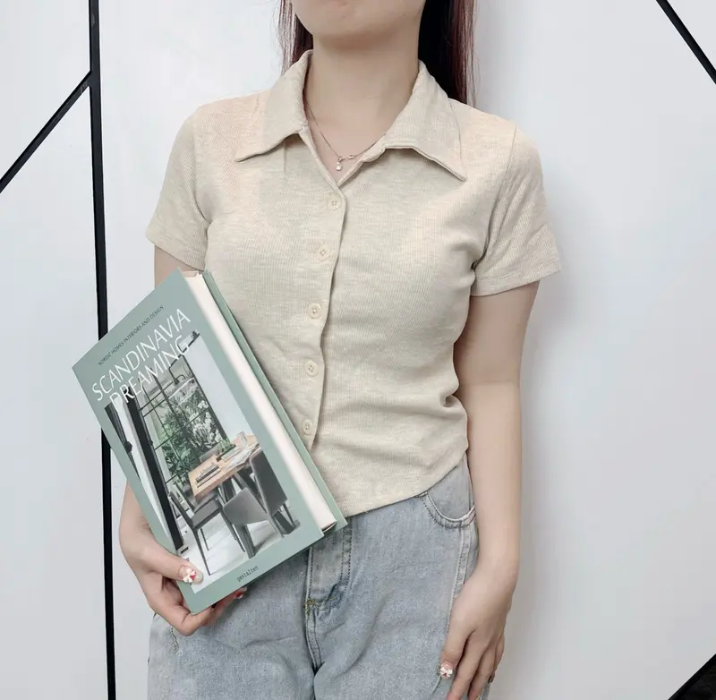 Annora Top I Atasan Knit Wanita Berkerah Lengan Pendek 2