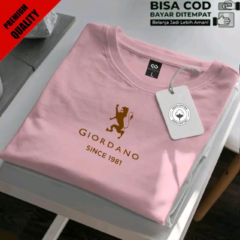 Promo !! Baju Kaos Distro GRDN LION BW Text Gold Premium Quality Kaos Cotton Combed 30s Lengan Pendek T-Shrit Koas Unisex Pria/Wanita Nyaman Panjang 4