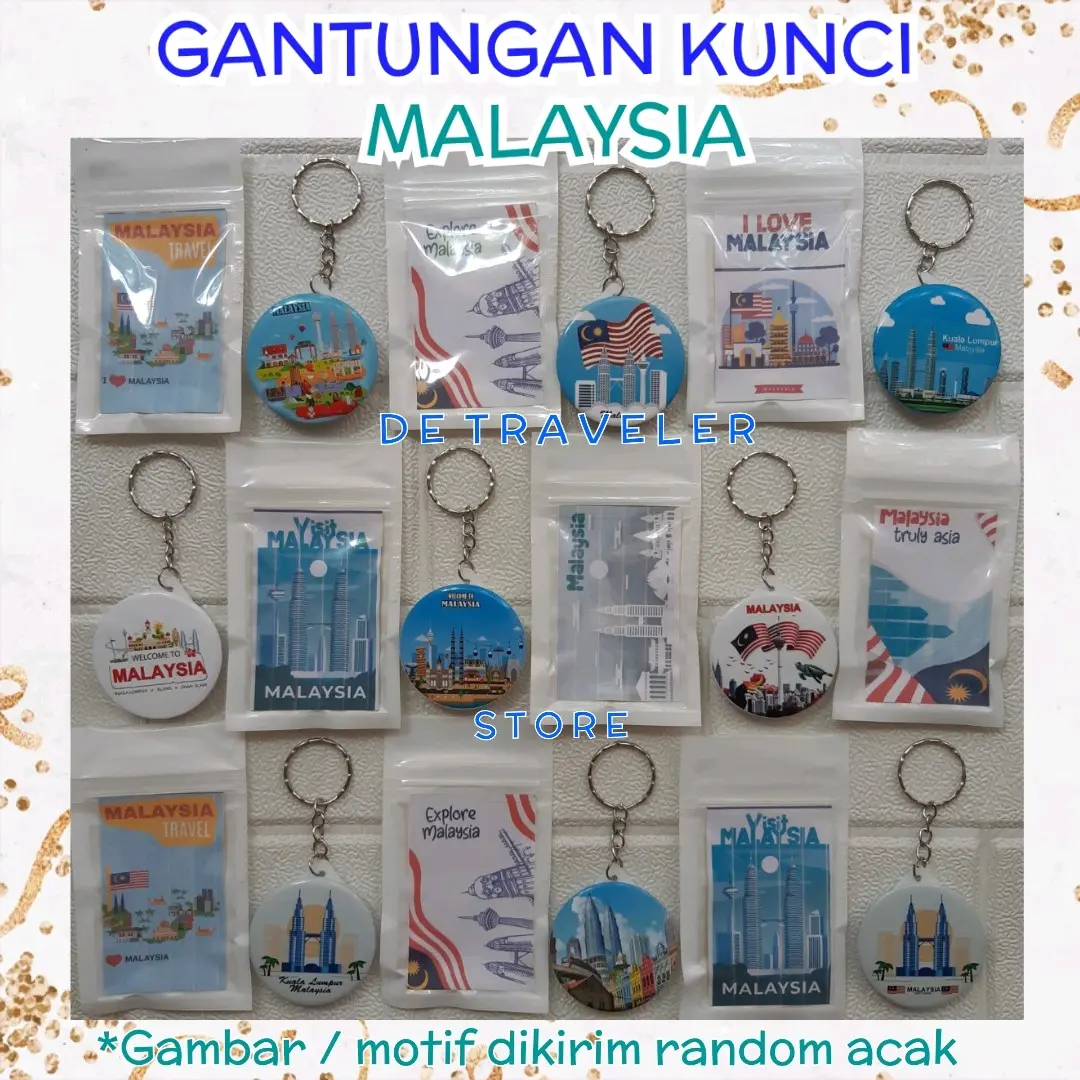 Gantungan Kunci Malaysia Kuala Lumpur Souvenir Oleh - Oleh Negara Malaysia