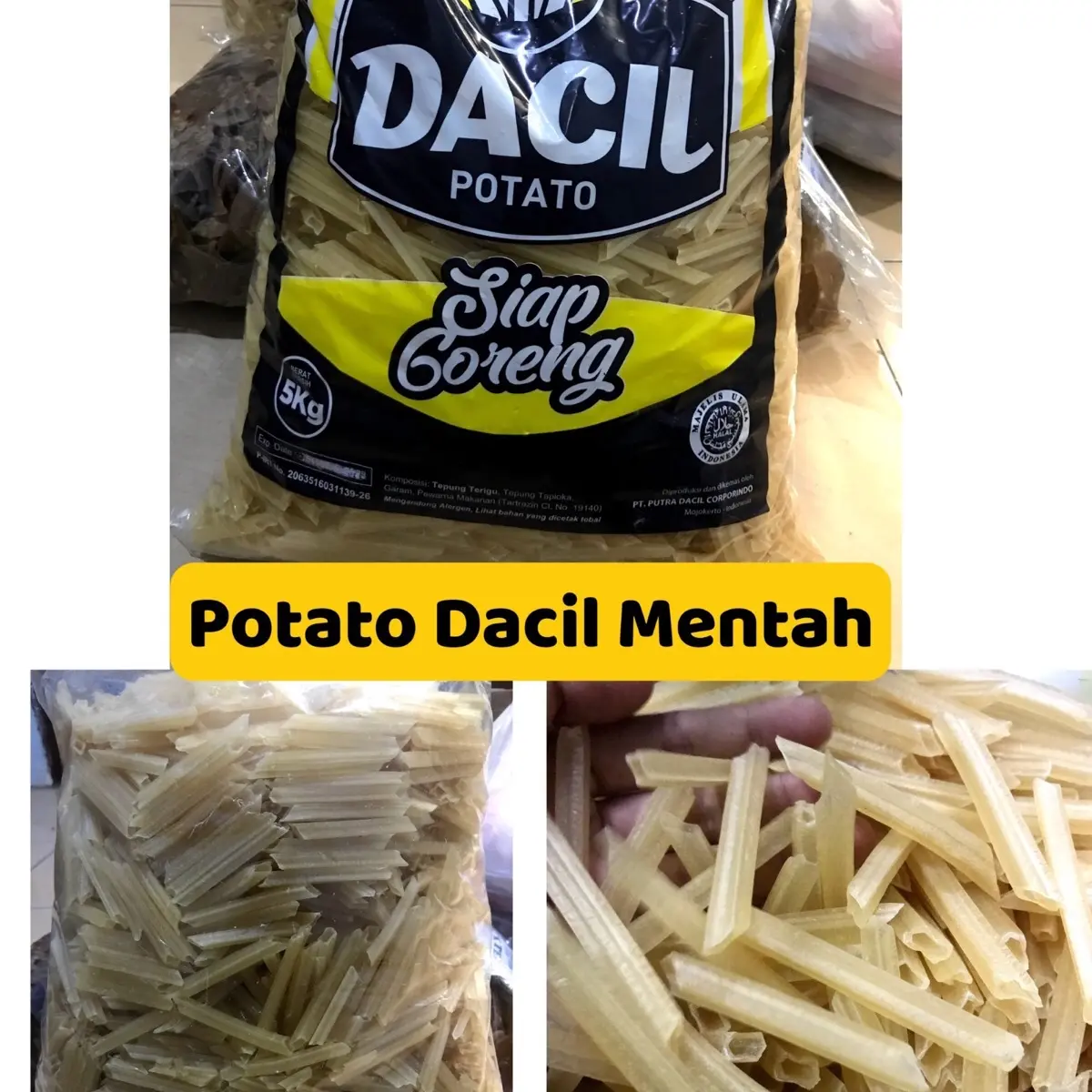 [250 gr] Kerupuk potato Mentah Dacil Kiloan