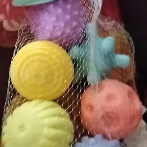 LeLe Toys Bola Pegangan Taktil Multi-Tekstur Karet Lembut untuk Bayi 0-3 Tahun - Mainan Menyentuh & Pijat dengan Warna Macarons Aman & Elastisitas Bagus Air Baby