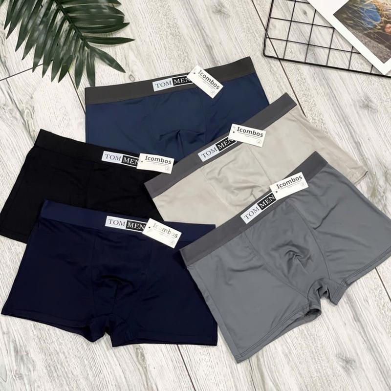 Combo 5 Quần Sịp Nam Dáng Đùi TOMMEN Thương Hiệu Việt - Thun Lạnh, Co Dãn 4 Chiều - Đến Từ Nhà Sản Xuất ICOMBOS, Quần Boxer, Quần Lót Nam S14