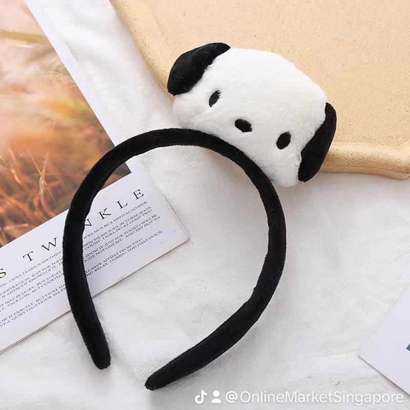 Product Introduction of Sanrio Headband Big-Eared Dog Three-Dimensional Doll Pressed Melody Kuromi Makeup Face Wash Hairpin Cotton Synthetic Nylon Plastic Metal Coating Daily Retro Casual 7