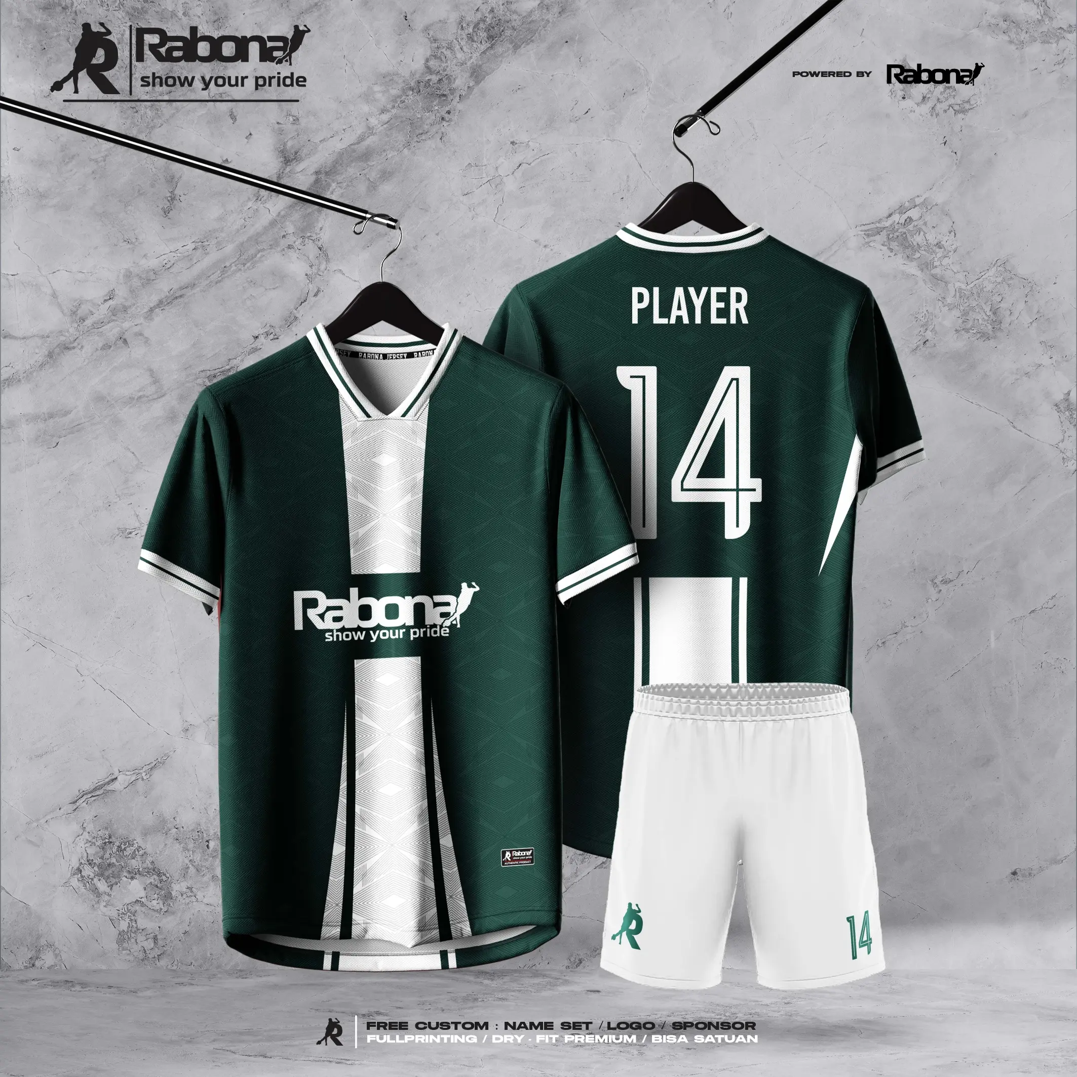 jersey custom full printing || green clasik A24