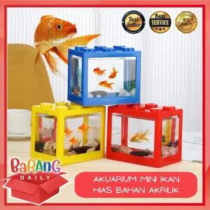 AKUARIUM MINI IKAN HIAS BAHAN AKRILIK / TANGKI AQUARIUM MINI UNTUK IKAN HIAS IKAN CUPANG IKAN MAS KURA KURA