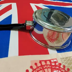 Panci Rebus Air Kopi Teh Telur Mie Ukuran 16 Pegangan Hitam(tanpa tutup)