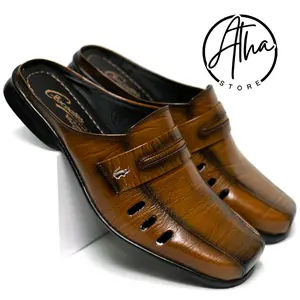 Sepatu Sandal Bustong Pria Model Terbaru Warna Tan - Kasual, Shoes Sendal Sepatu