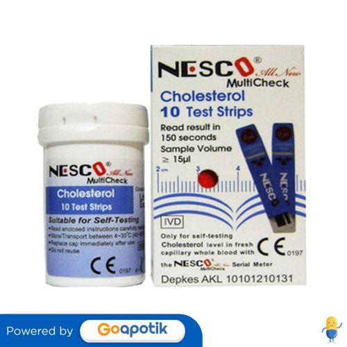 Gambar NESCO MULTICHECK 1 CHOLESTROL TEST STRIPS BOX 10 PCS dari Apotek Anugerah Nanda by GoApotik Kota Administrasi Jakarta Timur Tokopedia