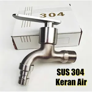 【COD】SUS 304 Kran Stainless/Keran Taman/Kran Cuci Tembok Dinding/ keran air stainless/1/2 Inch/Kran Air/ Keran Air anti karat murni/Kran Wall Tembok Dinding Berkualitas