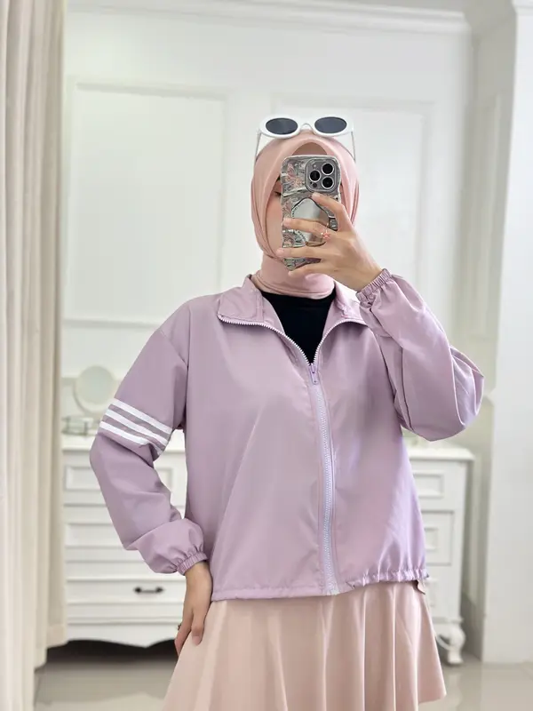 Alfan - Jaket Crop Parasut - Atasan untuk Olahraga Wanita 3