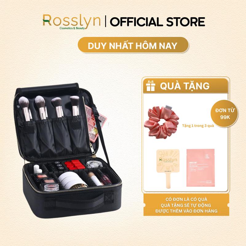 Túi Cốp Đựng Mỹ Phẩm ROSSLYN Đồ Trang Điểm Túi Di Động Nhiều Ngăn, Đa Năng, Tiện Dụng (KT 26x23x10cm)