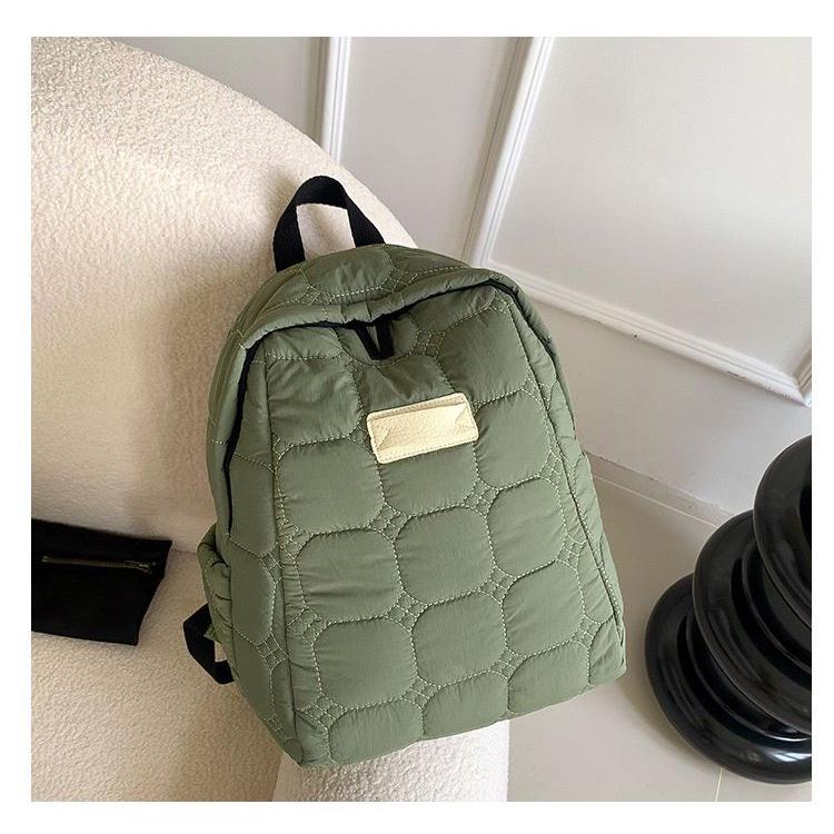 Nylon material washable quilted back pack Bag Fabric Backpac - TikTok ...