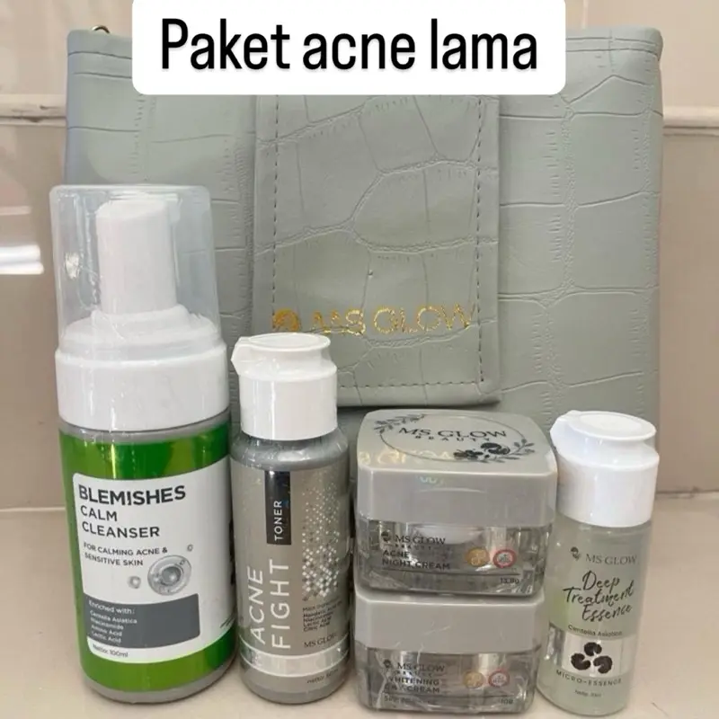 Ms glow paket wajah isi 5 type LAMA  free dte mini 5