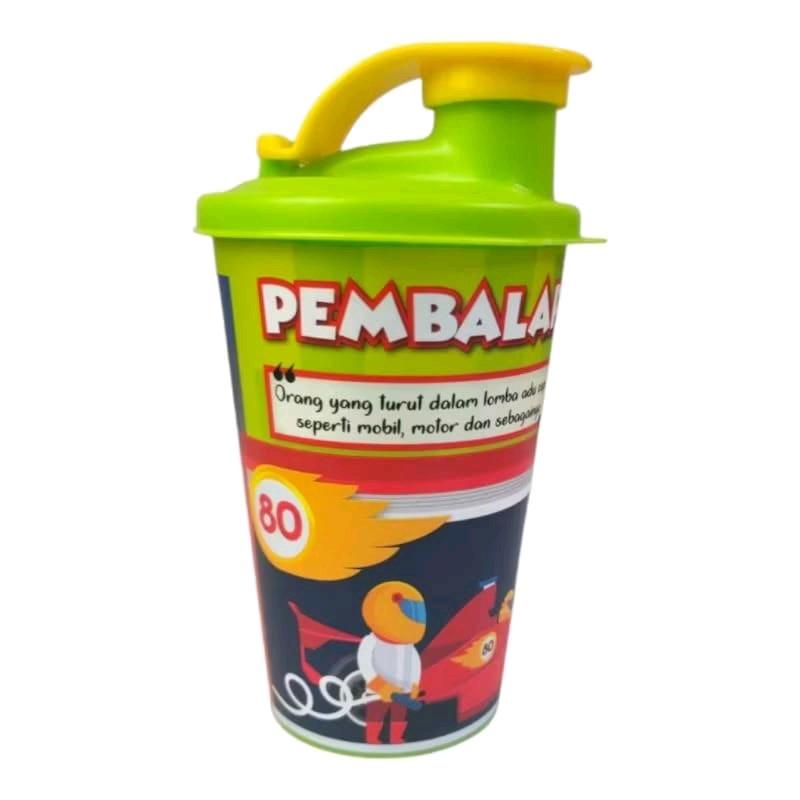 Botol Minum Anak Biggy Fun 300 ml Gambar Profesi - 4 Warna Tersedia - Plastik - Souvernir Ultah - Hadiah Lomba - thumbler anti tumpah Souvenir Tumbler Bottles Kitchenware Water 4
