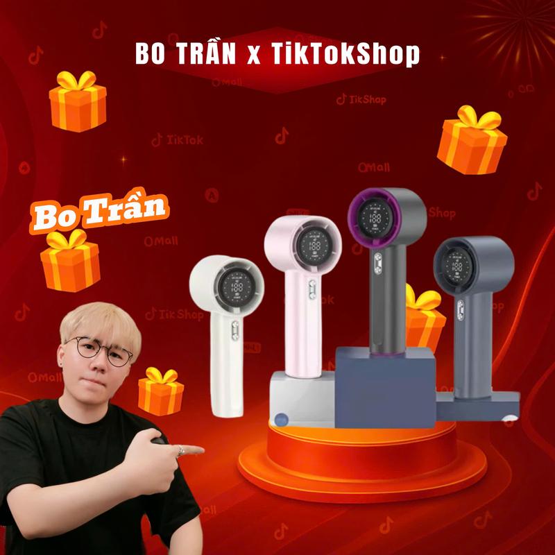[Bo Tran x Nesti] Quạt Cầm Tay Tốc Độ Cao Model: F001 Pro 2025 , 100 Mức Gió, Màn Hình Led Kĩ Thuật Số, Pin 4000 Mah, Sử Dụng 2-7 Giờ,Thiết Kế Nhỏ Gọn